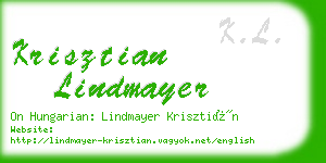 krisztian lindmayer business card